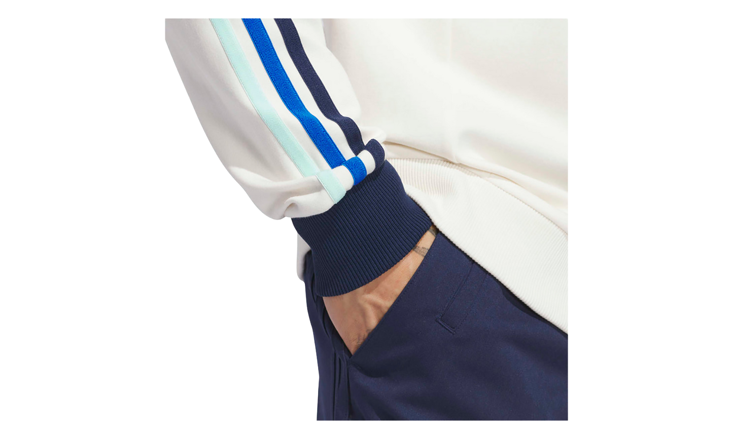 Originals 3-Stripes 1/4 Zip Sweatshirt "Chalk White / Night Indigo" KB8629