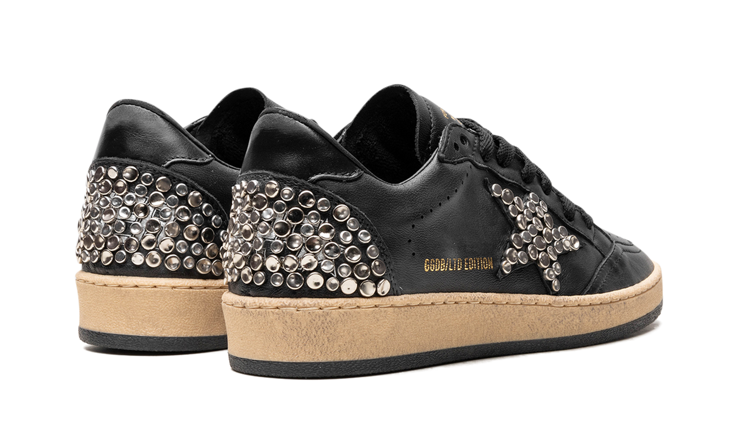 BALL STAR NAPPA UPPER AND SPUR LEATHER STAR SHINY LEATHER HEEL WITH STUDS "BLACK" GWF00117.F004375.90100