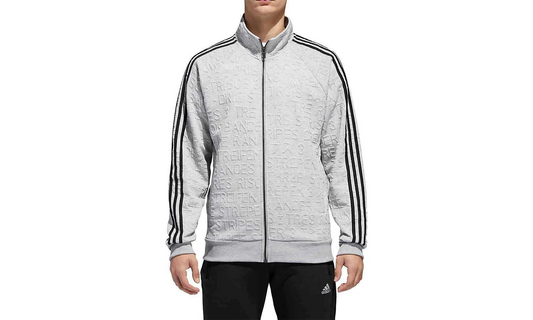 Badge of Sport 3-Stripe Cotton Fleece Pullover "Medium Grey Heather" DH9085