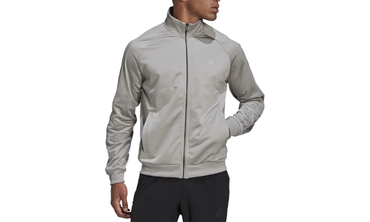 Essentials 3-Stripe Tricot Tracktop "Medium Solid Grey" GF8198