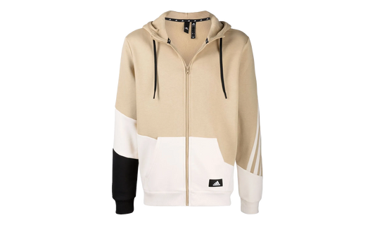 Colorblock Hoodie "Beige Tone / Wonder White" H39774