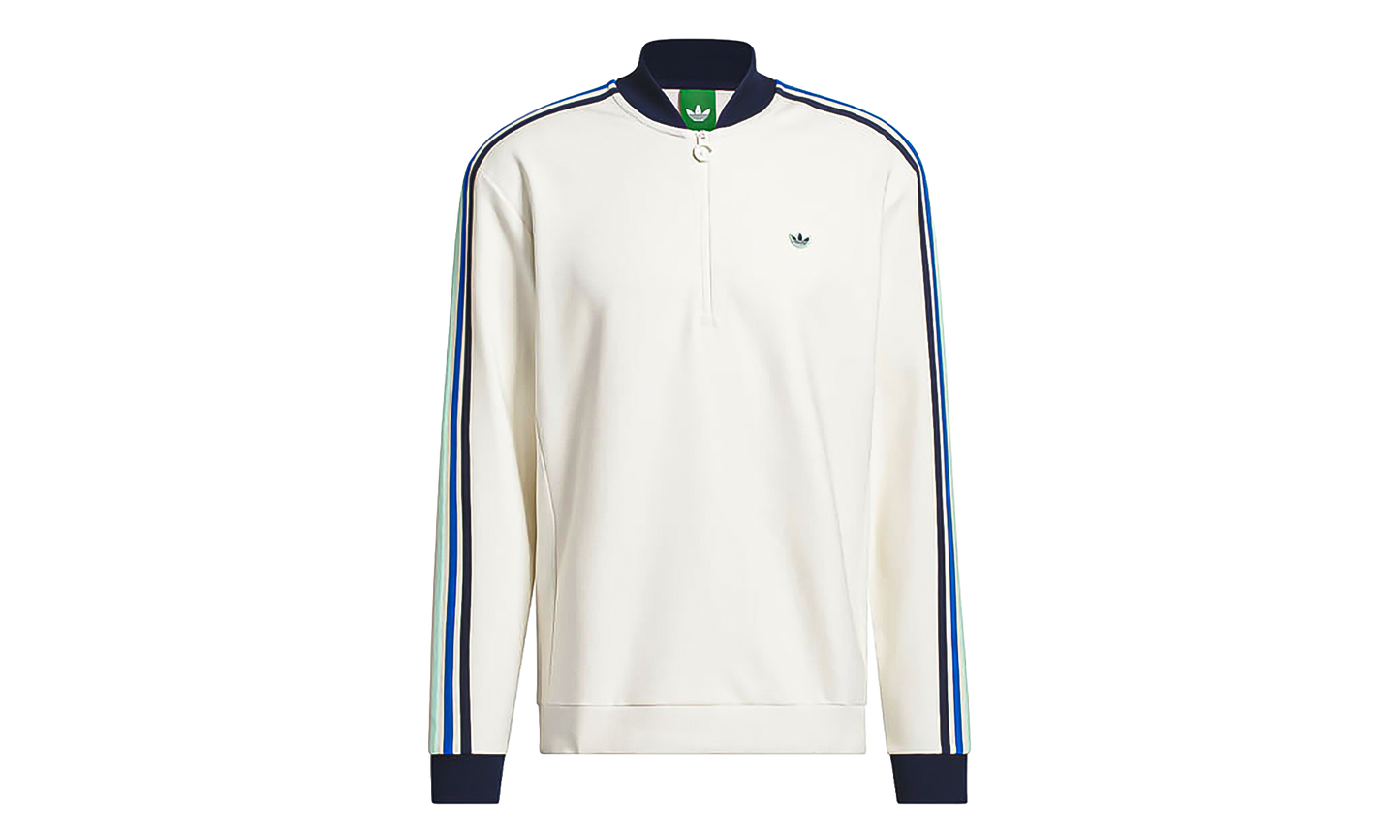 Originals 3-Stripes 1/4 Zip Sweatshirt "Chalk White / Night Indigo" KB8629