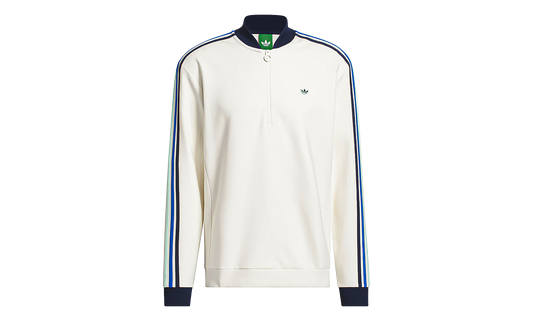 Originals 3-Stripes 1/4 Zip Sweatshirt "Chalk White / Night Indigo" KB8629