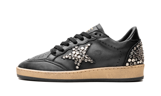 BALL STAR NAPPA UPPER AND SPUR LEATHER STAR SHINY LEATHER HEEL WITH STUDS "BLACK" GWF00117.F004375.90100