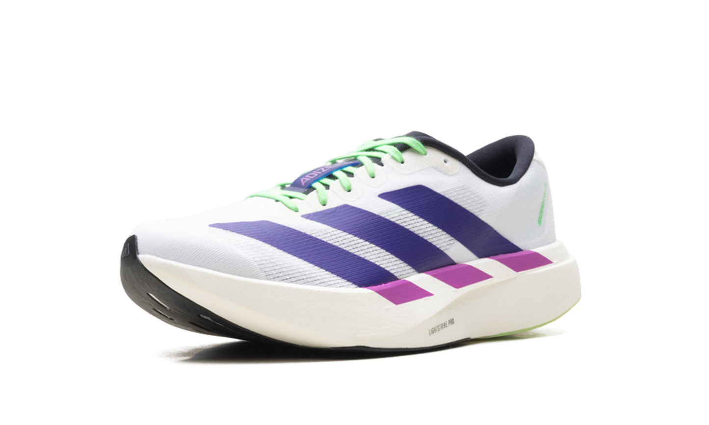 Adizero Evo SL "White Purple Lime Burst" JS4495